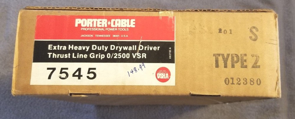 Vintage Porter-Cable Model 7545 EHD Drywall Driver