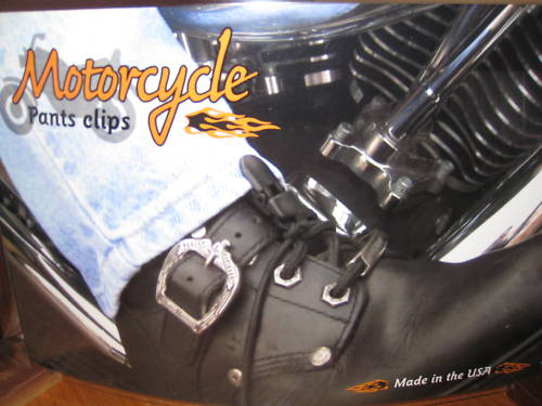 MOTORCYCLE PANT CLIPS / STRAPS BOOT STRAPS Original Design not a copy
