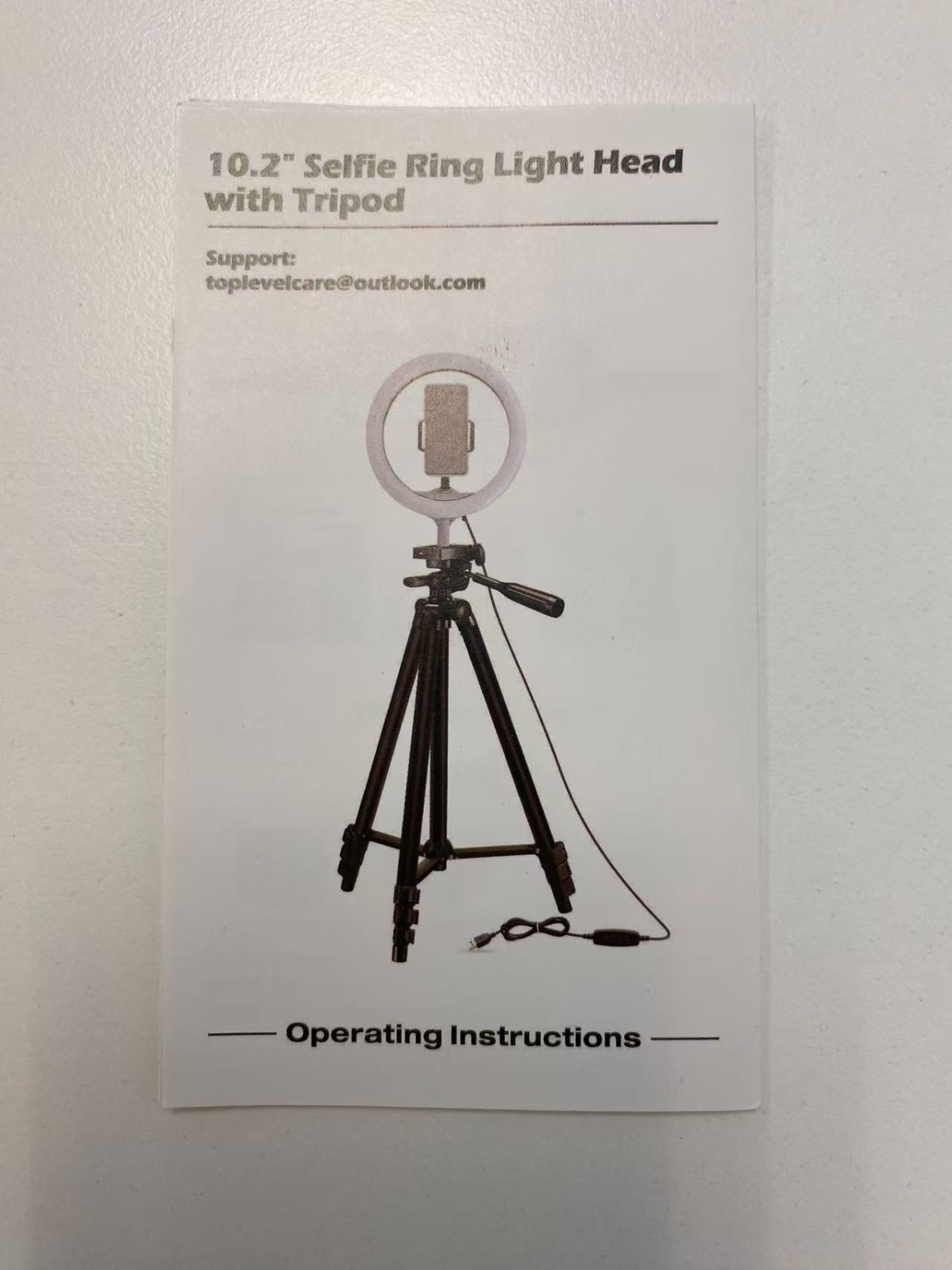 10.2'' Selfie Ring Light with 50'' Tripod Stand and Phone Holder, Dimmable NEW