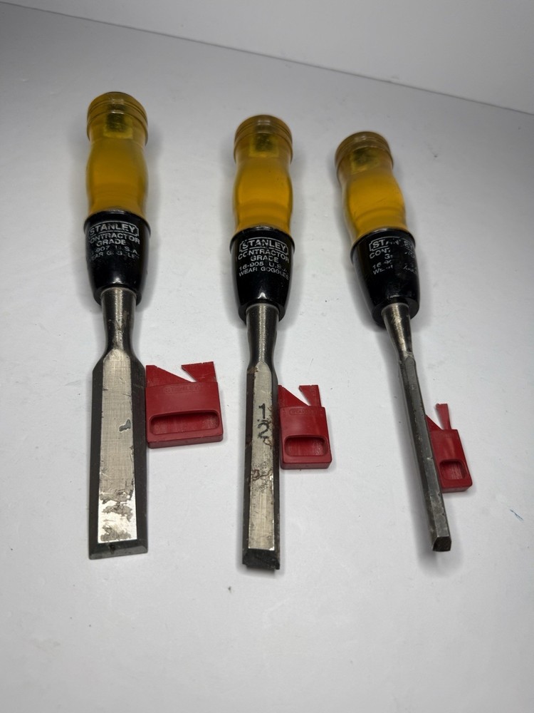 Stanley Tools USA 16-900 Contractor Grade 6pc Chisel Set & Case 1/4” - 1 1/2”