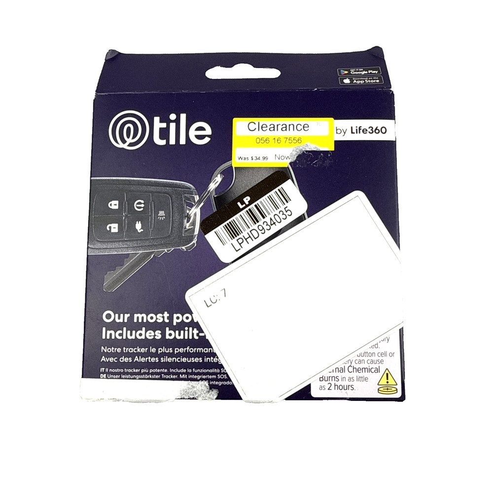 Tile PRO Life360 Pro Bluetooth Tracker Key Finder Locator iOS Android - NEW!