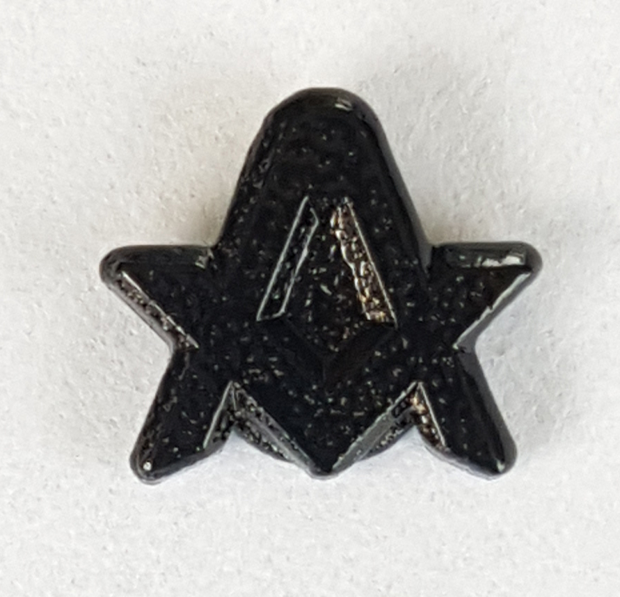 Masonic Square Compasses Tiny Black Lapel Pin Mason (SCA-2060) Freemason