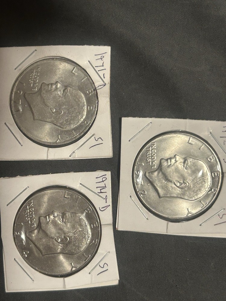 3 Eisenhower dollar lot #s1