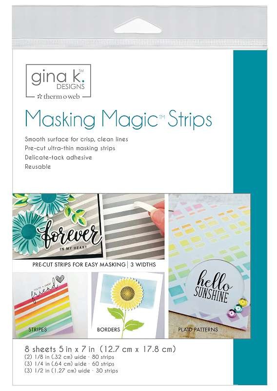 Gina K Designs Masking Magic Strips 8/Pkg-