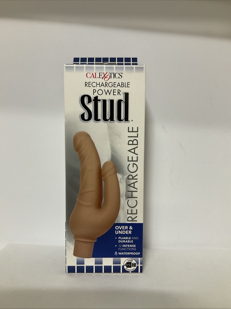 Stud Rechargeable Dildo Over & Under Beige