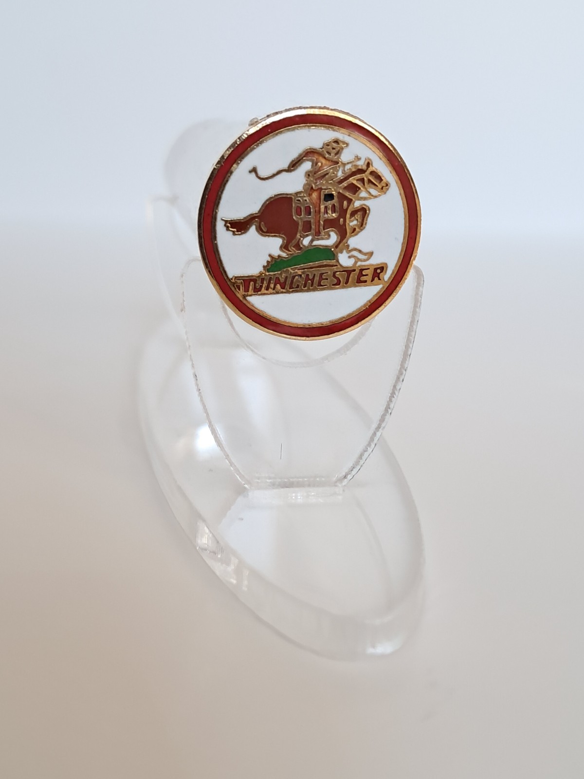 Handgun Firearm Gun Safe Shelf Display Rod - 7/8" Winchester Enamel Topper