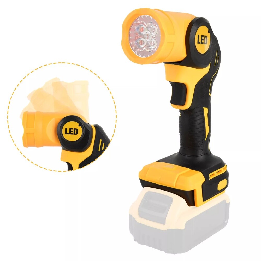 Cordless Work Light for DeWalt 20V Battery, 500LM Flashlight LED Work Light