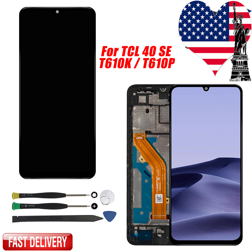 LCD Replace Display Touch Screen Digitizer +Frame For TCL 40 SE T610P T610K