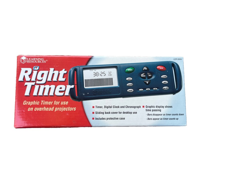 Learning Resources Right Timer LER6955 Overhead / Desktop Timer Free US Shipping