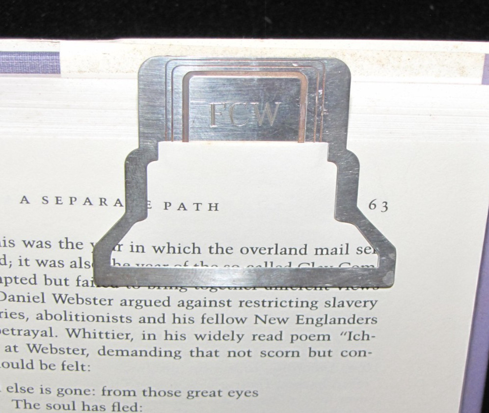 Tiffany & Company Sterling Silver 1990s Personal Computer Bookmark w/ Monogram