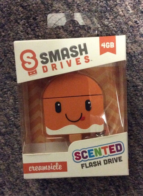 Scented "Smash Drive" 4GB Flash Drive with keychain