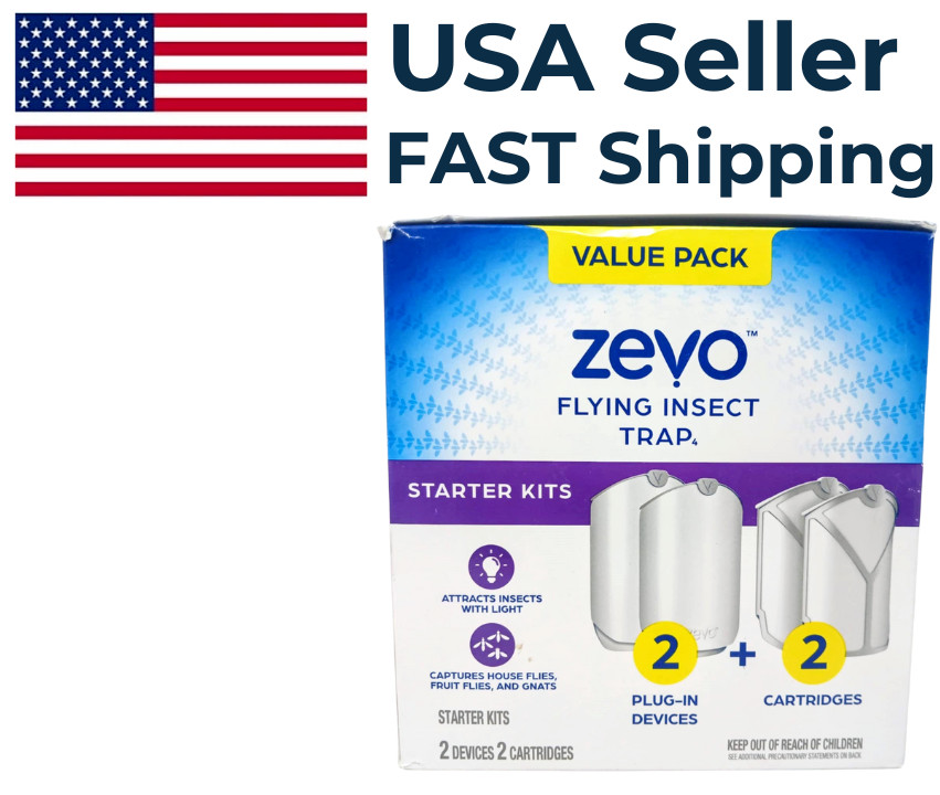 Zevo Flying Insect Trap Value Pack - 2 Devices + 2 Cartridges