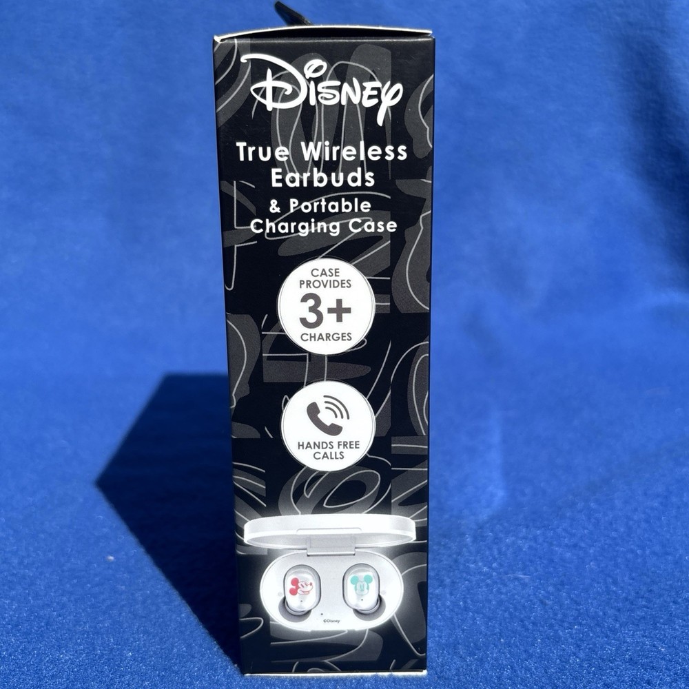 Disney Mickey Mouse True Wireless Earbuds Portable Charging Case Bluetooth New