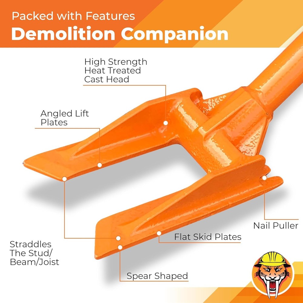 48” Oval Handle Demolition Bar – Ceiling/Wall Demo Bar