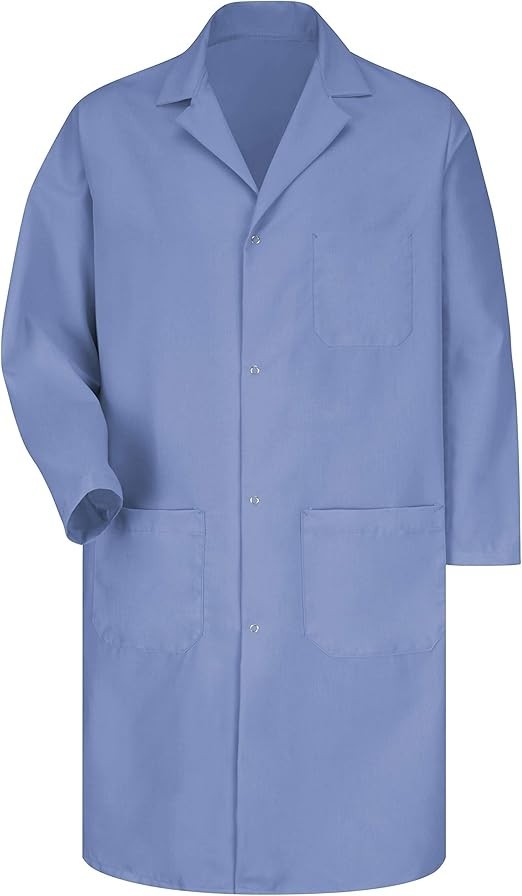 Red Kap Mens RK Lab Coat With Pockets, Light Blue, Regular/Medium