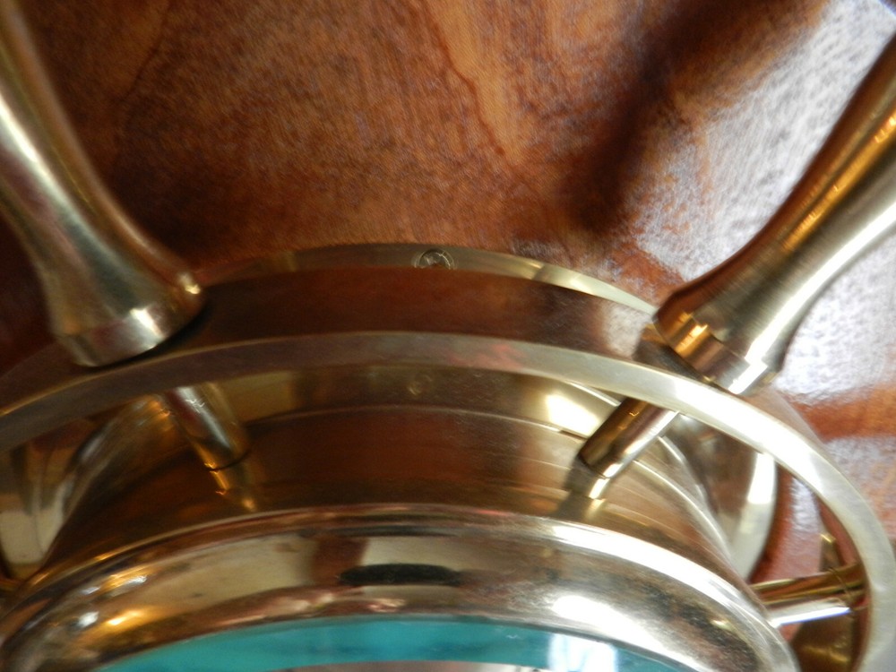 Brass Clock Ship's Time (Quartz) Mounted