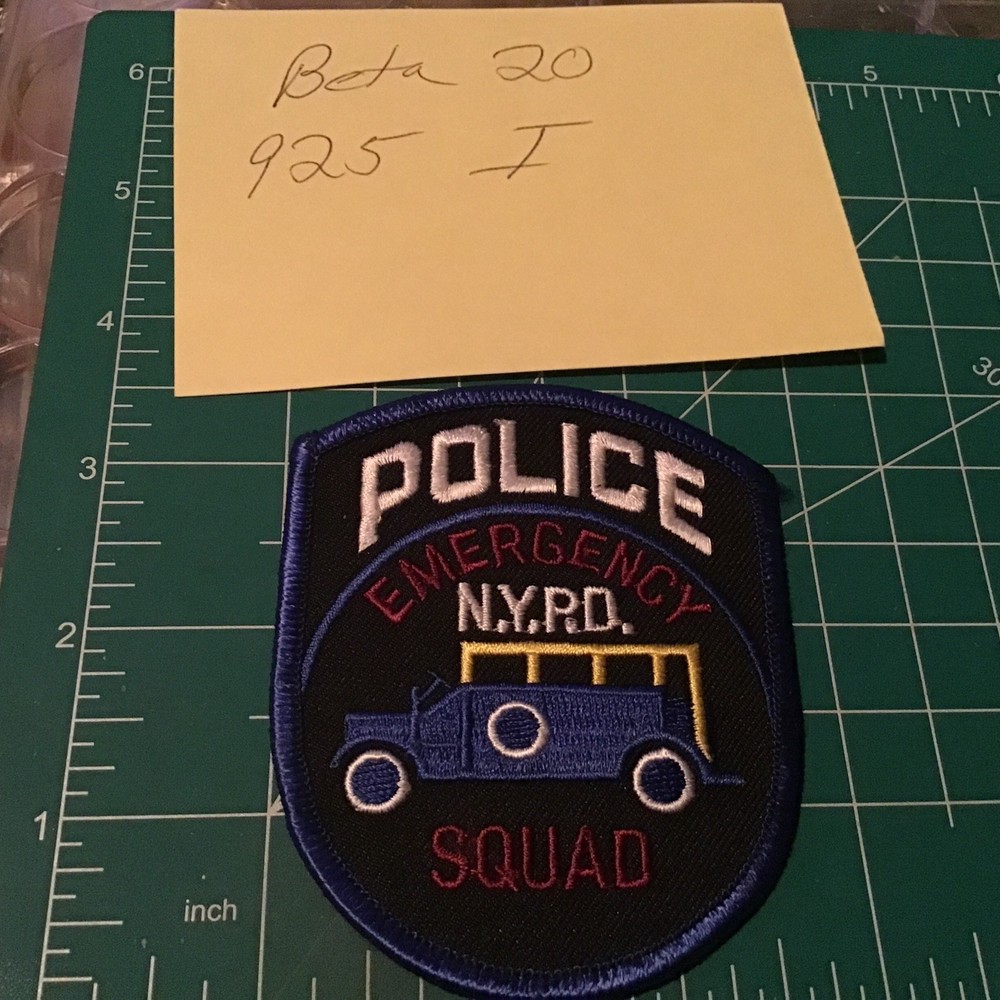 NYPD Emergency Squad American Flag patch