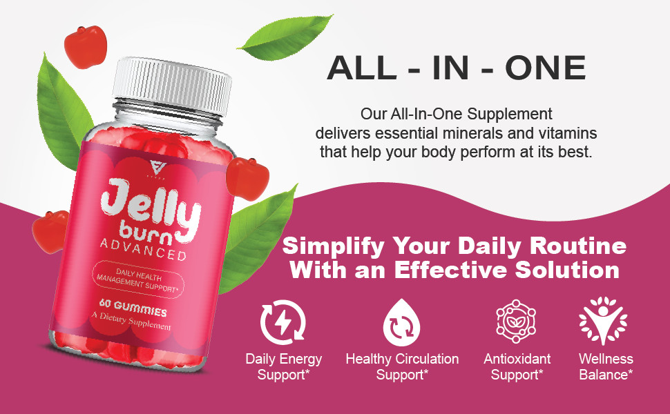 Jelly Burn Advanced Weight Management Gummies, JellyBurn (60 Gummies)