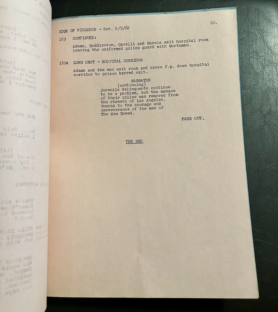 The New Breed Original TV Script