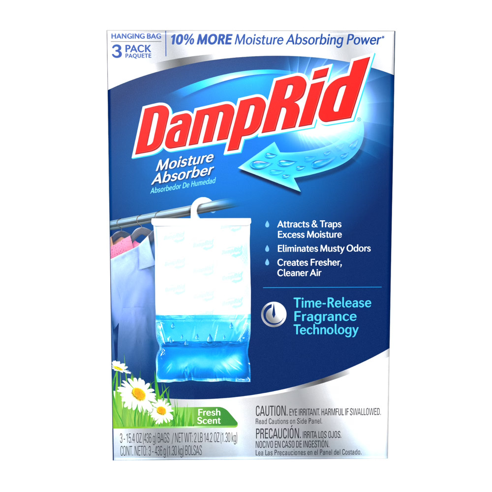 (4 pack) DampRid Fresh Scent Hanging Moisture Absorbers, 3 Count