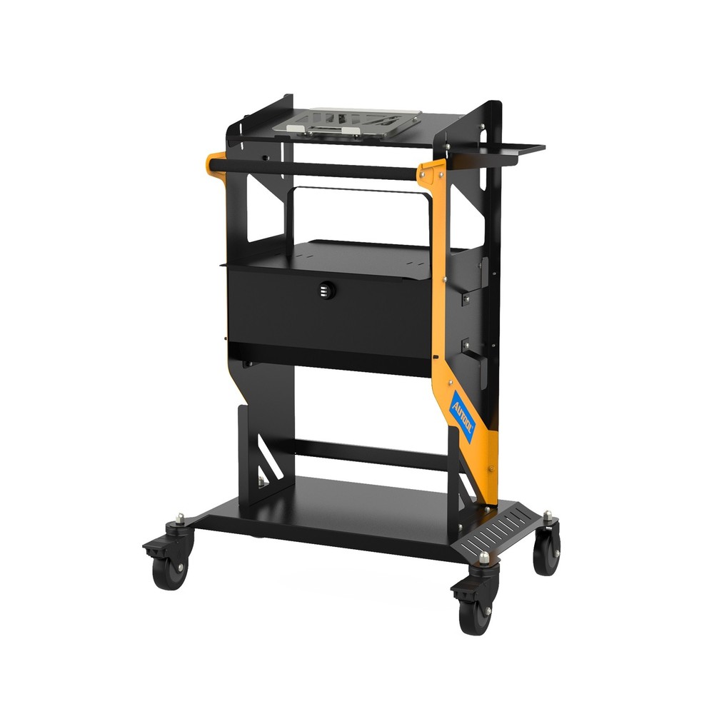 Rolling Tool Chest Tool Organizer Box w/ Rotating Lift Workbench Lockable Wheels