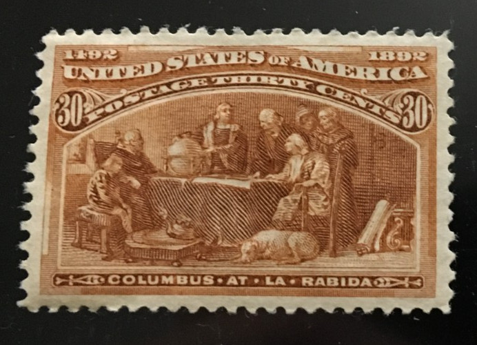 US Scott #239 Columbian Mint Hinged Stamp 30 cent OG