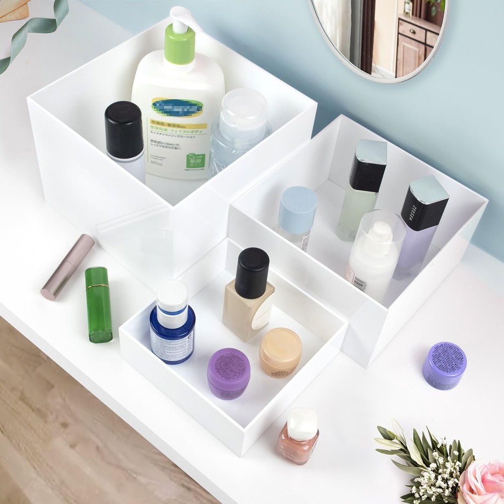 Buffet Risers, 6pcs Acrylic Display Boxes Cube Riser, Food Display Stands for...