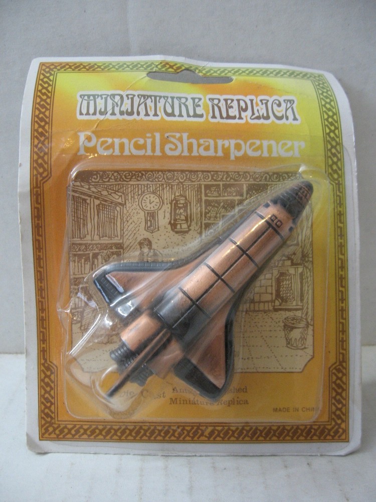 Vintage Die Cast Miniature Replica Space Shuttle Pencil Sharpener