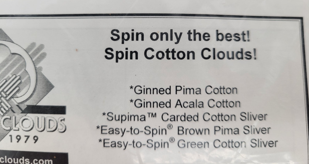 Cotton Clouds Wool Sample .6 oz. Package Information Pamphlet - Price Guide 2012