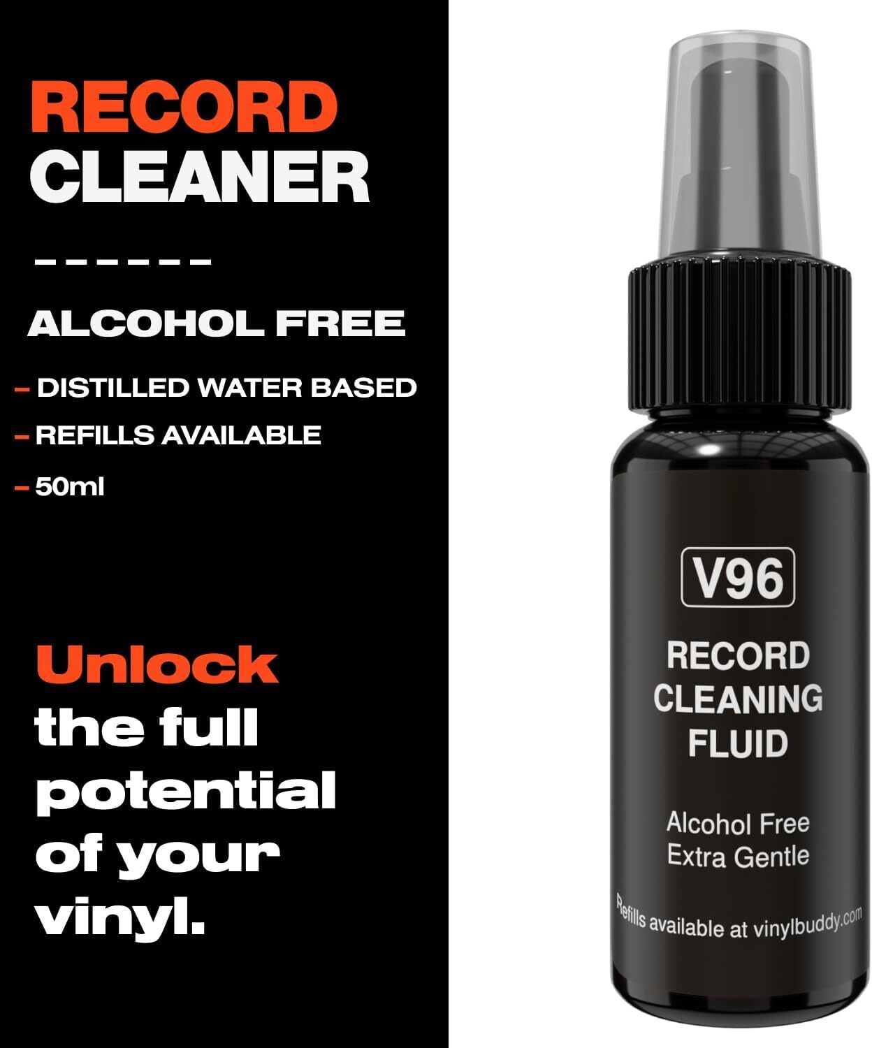 Vinyl Record Cleaning Kit | Includes: Record Cleaner - Velvet Record Brush