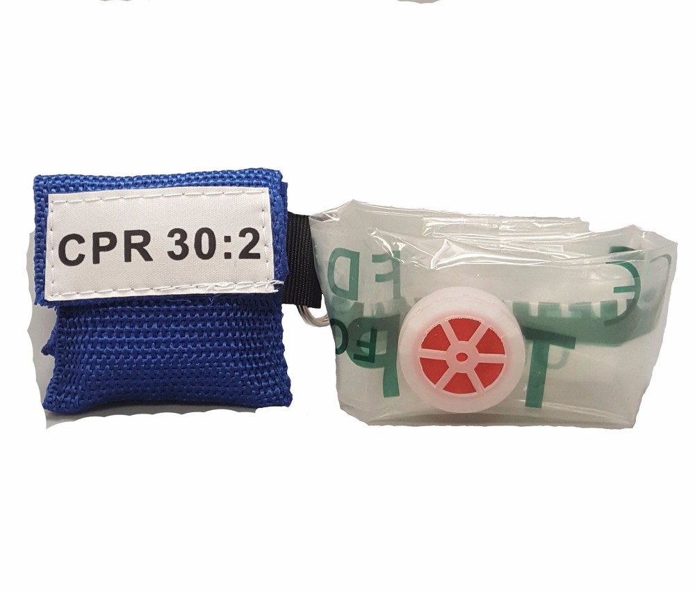 20 Assorted Color CPR Face Shield Mask in Pocket Keychain