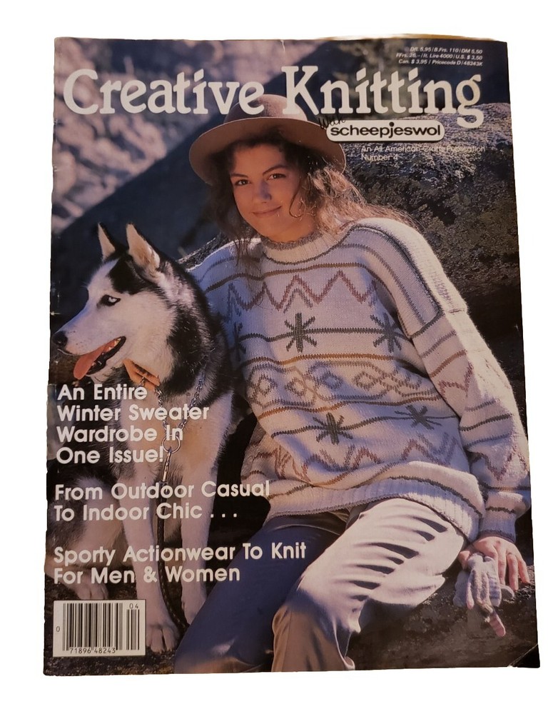 Creative Knitting With Scheepjeswol Volume 4 1986 Winter Sweater Pattern Book