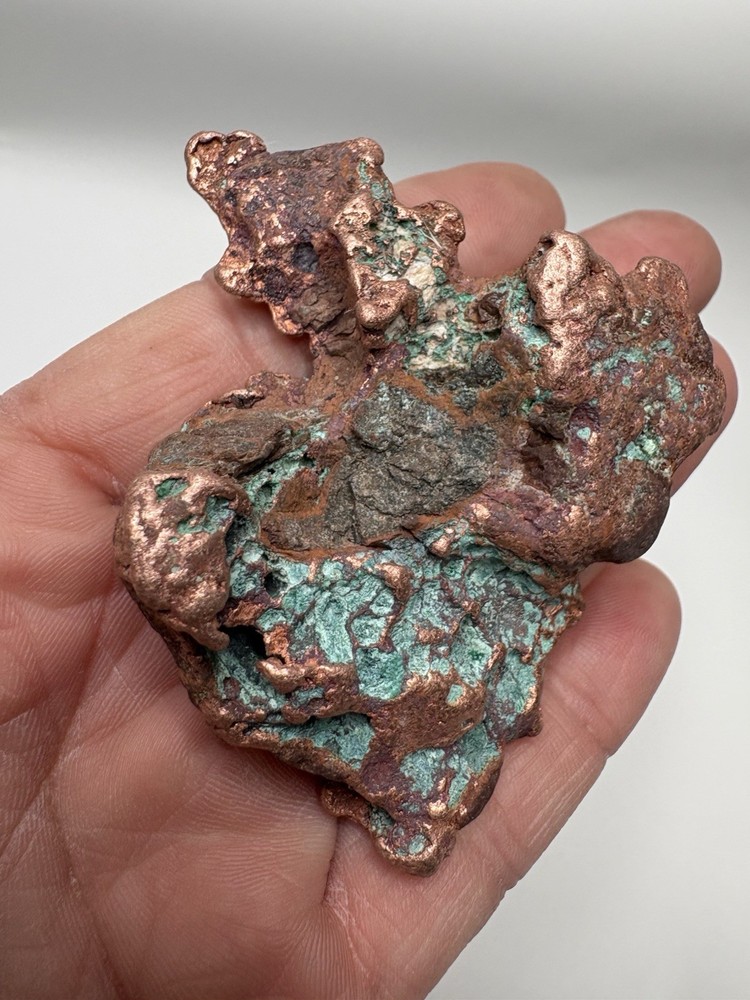 Pure Native Michigan Solid Copper Nugget Specimen Keweenaw Peninsula Mineral