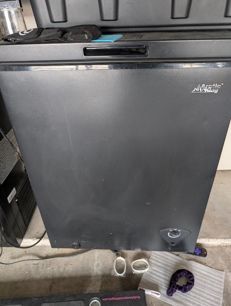 Two Arctic King Black Chest Freezers