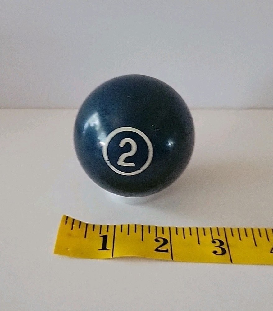 Vintage No. 2 Solid Blue Pool Ball Billiard 2" Replacement (O)