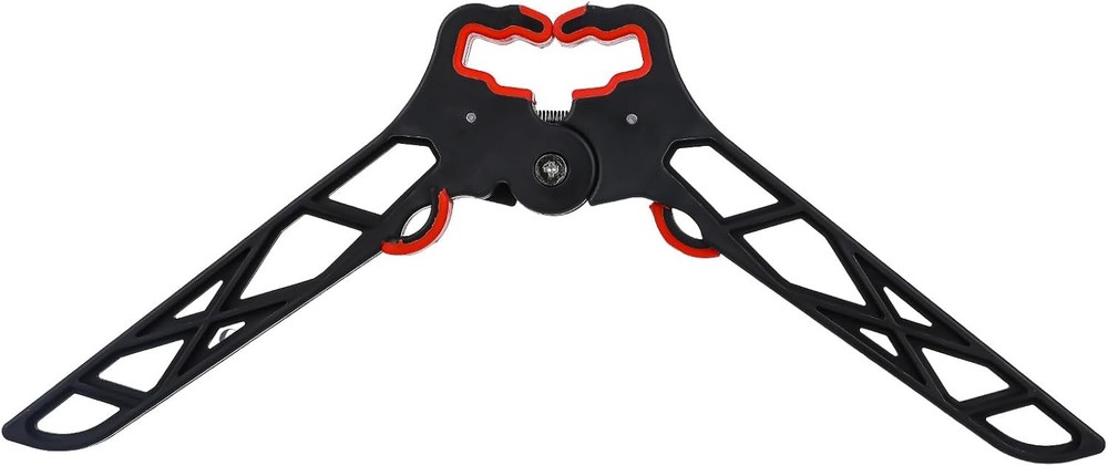 Folding Bow Stabilizer Stand with Removable Bipod for 4", Black and red