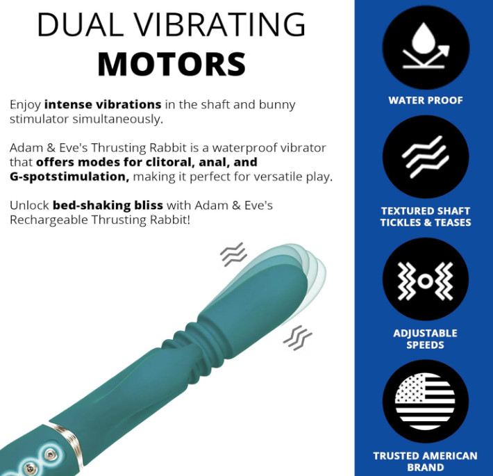 Eve's Rechargeable Thrusting Rabbit - by Adam & Eve