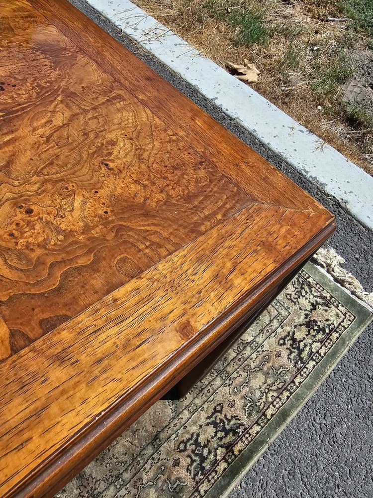 Altavista Lane Burled Walnut Rustic End Side Table 1950's