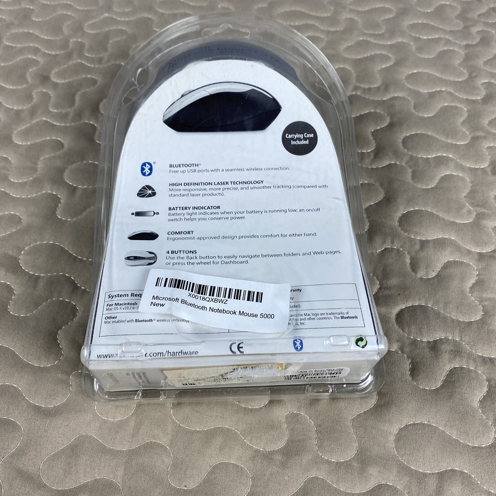 Microsoft Bluetooth Notebook Mouse For Mac 5000 Apple Compatible Model 1077