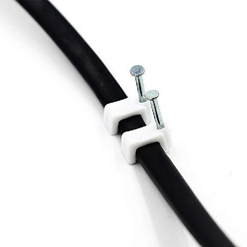 200pcs 6mm Cable Clips Flat Ethernet Cable Wire Clips Single Coaxial Cable