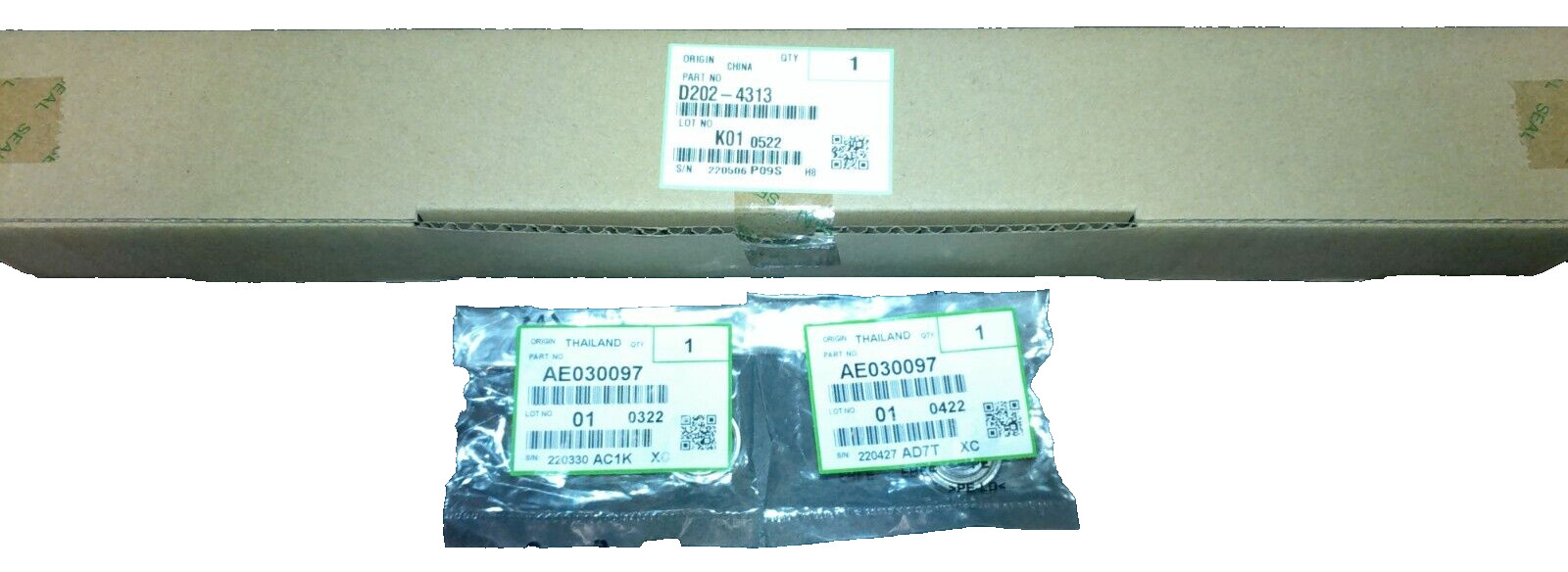 Genuine Ricoh D202-4313 D2024313 Pressure Roller+(2) AE03-0097 AE030097 Bearings
