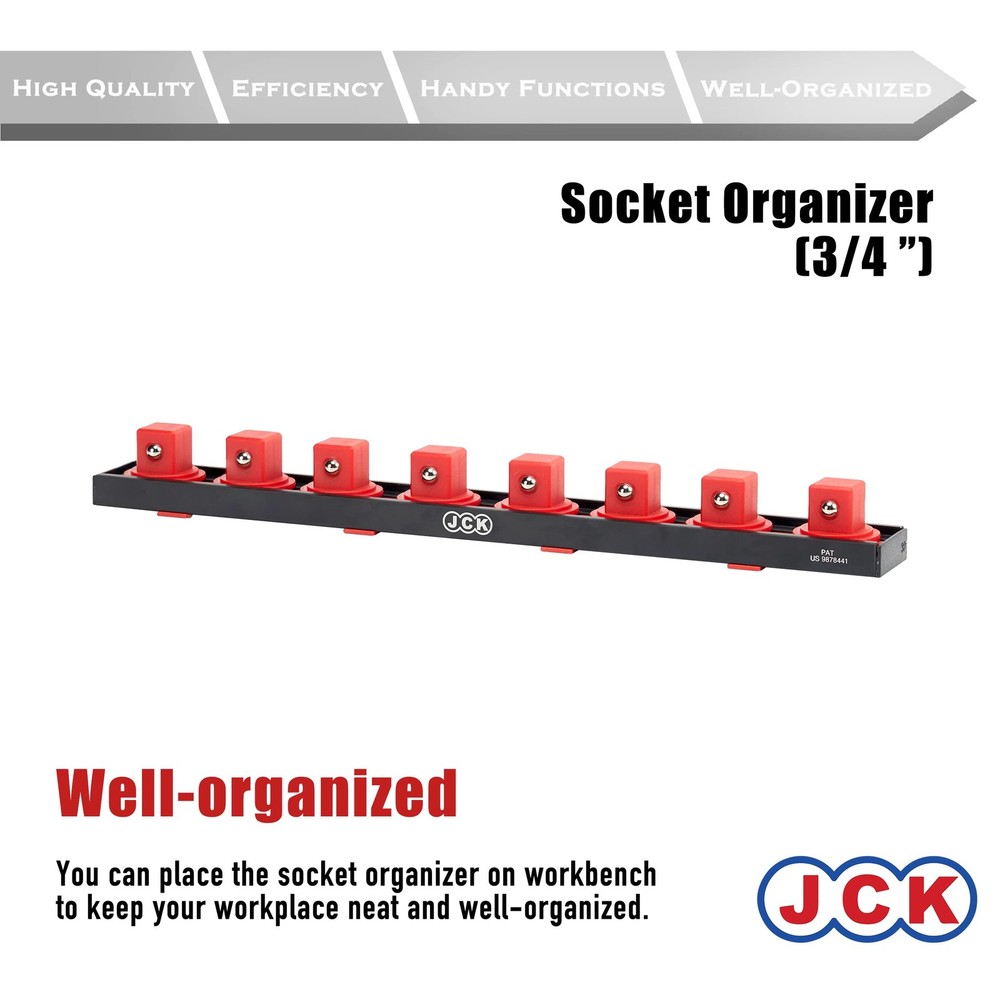 Professional Quality Aluminum Socket Organizer (3/4" Socket) with special des...