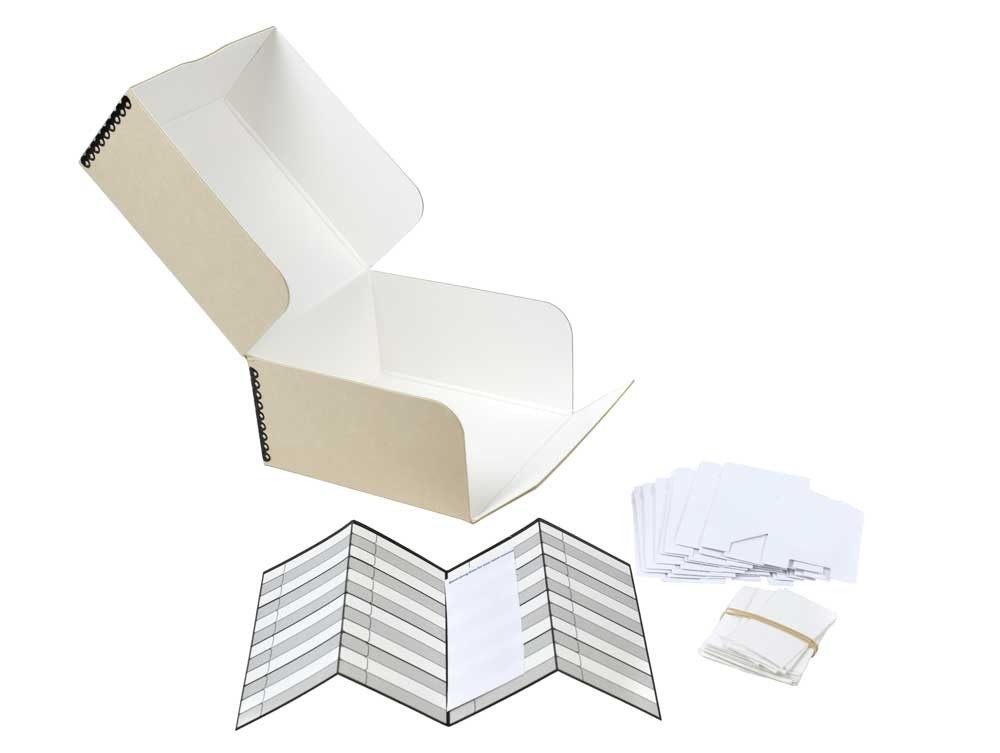 USB & Memory Card Storage Kit – Archival Box w/ Trays & Labels (Tan)