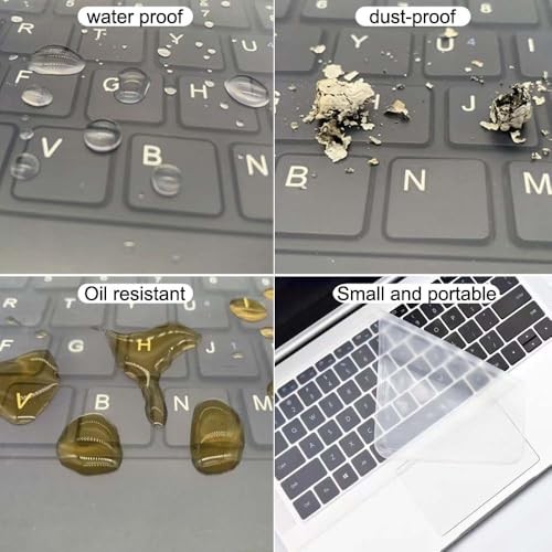 Ultra Thin Keyboard Cover Protector, Compatible For 13-14inch laptops Clear