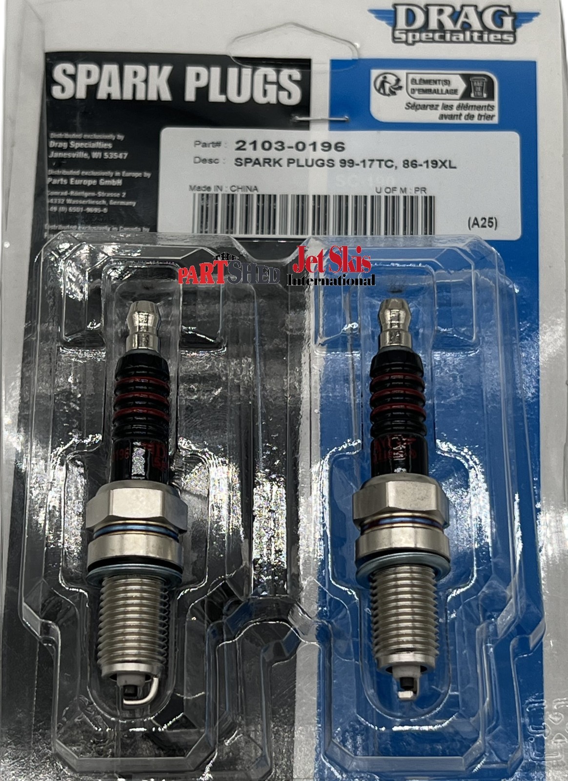 Drag Specialties Spark Plugs Set 2pc 2103-0196 for Harley Twin Cam 1999-2017