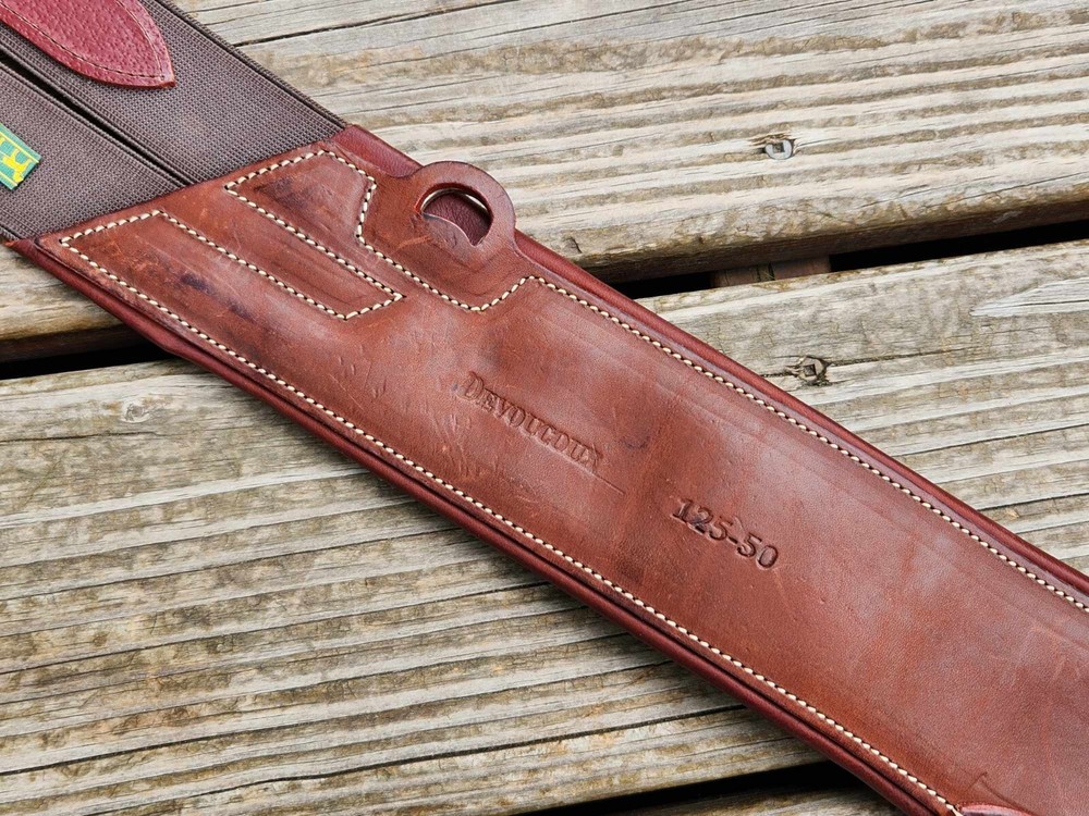 Devoucoux Medium Brown Padded Belly Guard Stud Jump Girth -Size Choice: 50", 52"