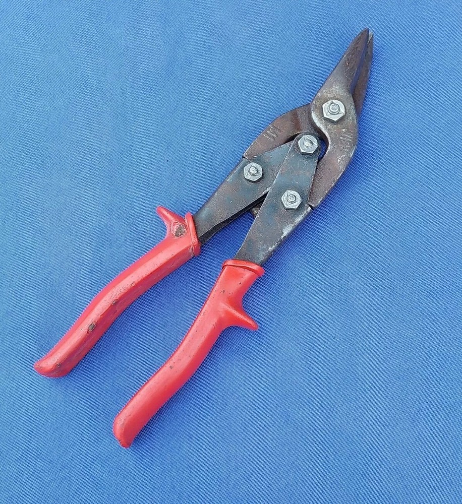 Wiss M1 Aviation Tin Snips Shears Left Cut Red Handles