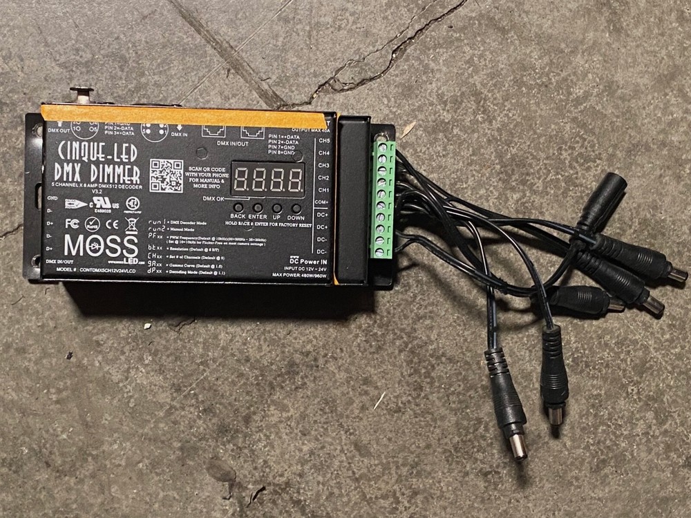 Cinque-Led DMX Dimmer - 5ch 12-24volt