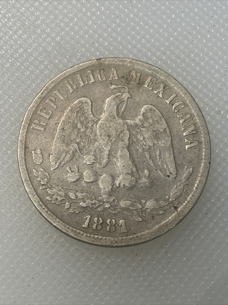 1881 Cn Mexico 50 Centavos TA