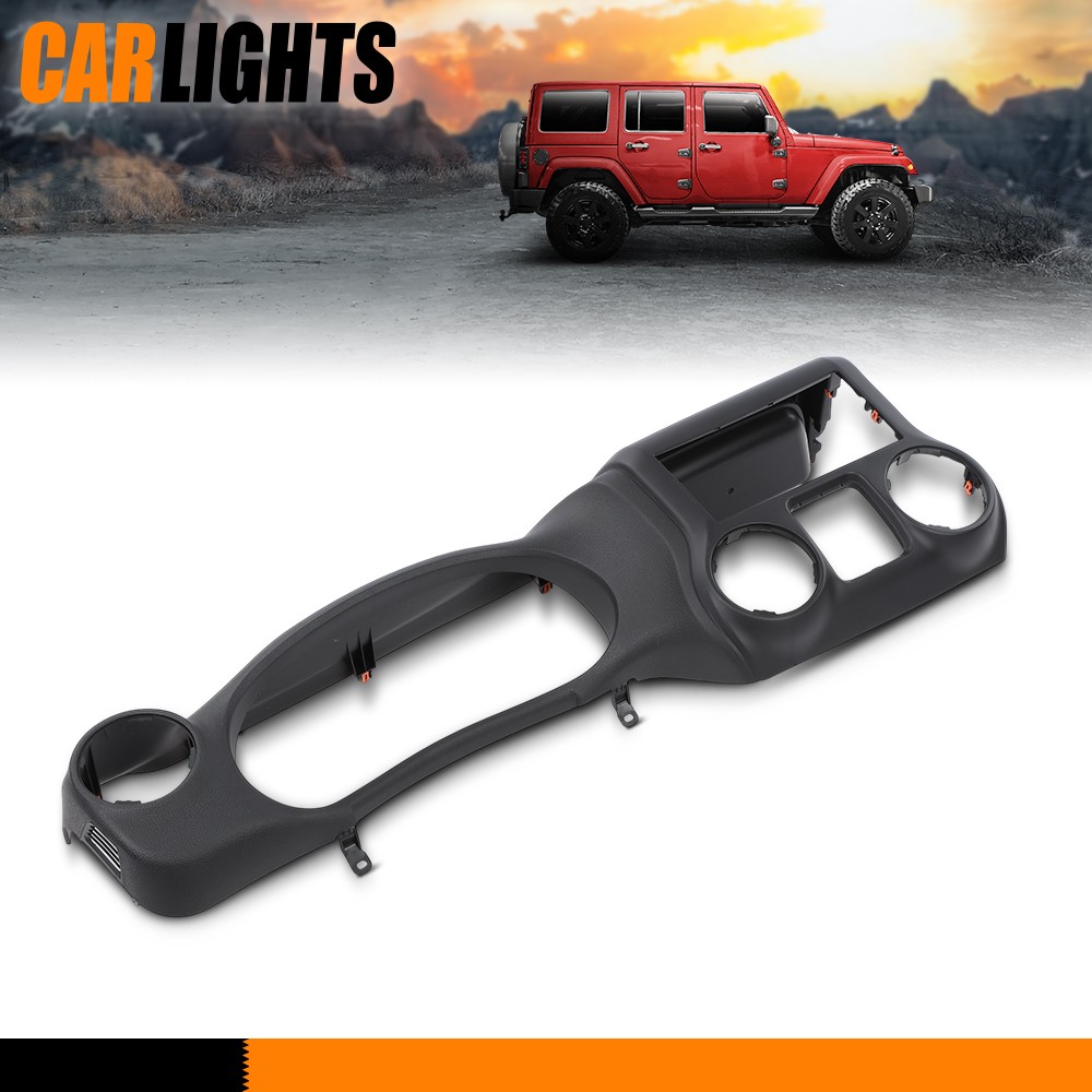 DASH INSTRUMENT CLUSTER TRIM PANEL BEZEL BLACK FIT FOR 2011-14 JEEP WRANGLER